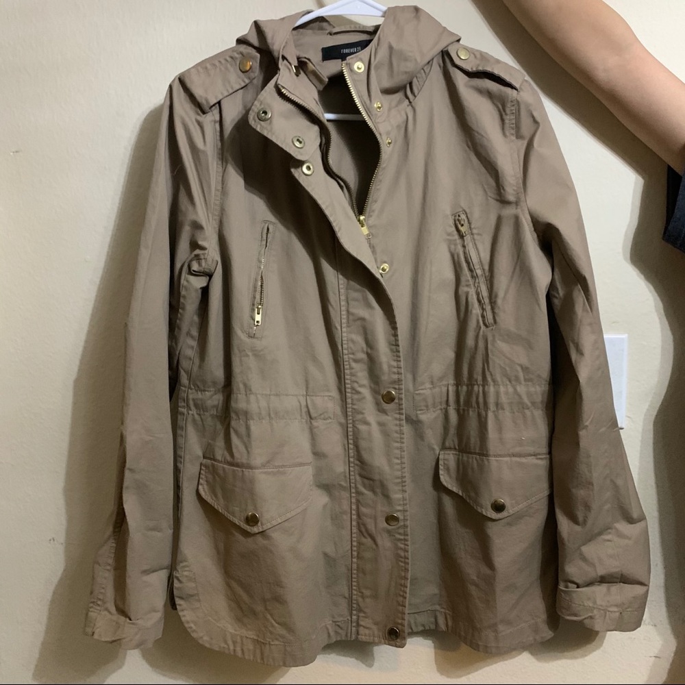 F21 parka jacket